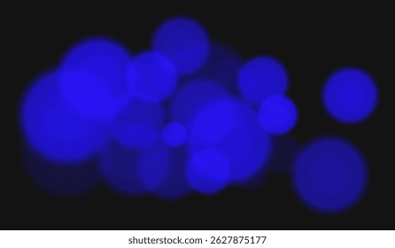 Soft bokeh effect with large blurry circles on transparent background. Subtle and elegant vector overlay for minimal, abstract, or decorative digital designs.