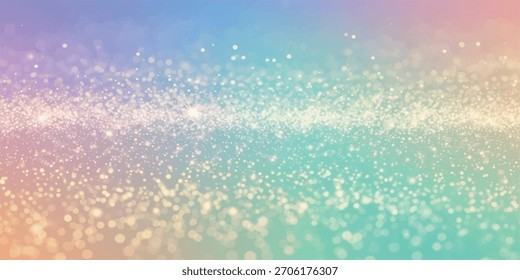 Un efecto bokeh suave con luces brillantes sobre un fondo degradado pastel.