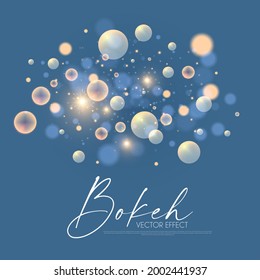 Soft bokeh. Elegant vector light effect. Fluid color and blur trendy screen design.