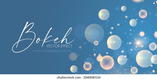 Soft bokeh. Elegant vector light effect. Fluid color and blur trendy screen design.