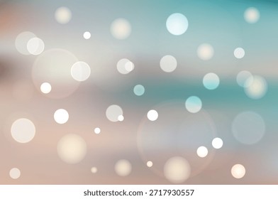 Fondo suave de las luces del bokeh con los colores pastel y el efecto suave del resplandor, Ilustración vectorial