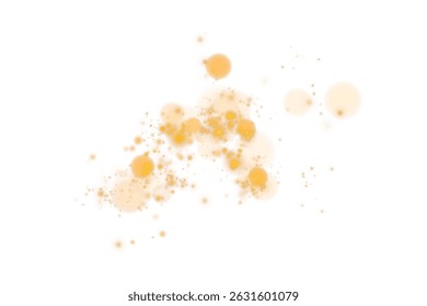 Soft Bokeh Sparkle PNG Transparent Gold Glitter Lights for Decorative and Magical Design