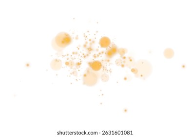 Soft Bokeh Sparkle PNG Transparent Gold Glitter Lights for Decorative and Magical Design