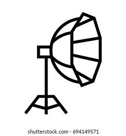 Soft box black & white outline icon