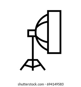 Soft box black & white outline icon