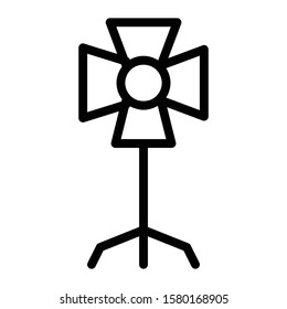 soft box light icon outline vector design