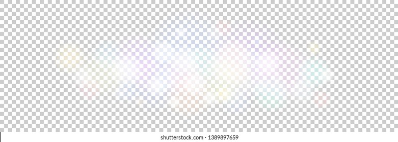 Soft Bright Abstract Bokeh Banner , Blured Colored Lights on a Transparent Background, Defocused Lights Isolated, Vector Illustration