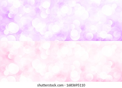 Banderas de Bokeh Abstractas y Luminosas, Luces Desenfocadas, Ilustración Vectorial