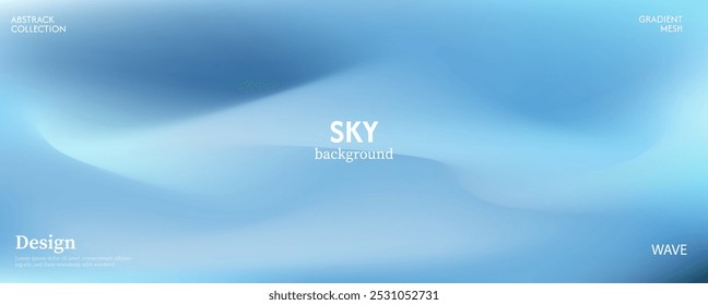 Soft and bright sky blue abstract background, dark and light effect. Minimalist pastel color design.
