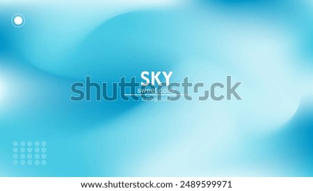 Soft and bright sky blue abstract combination background. Minimalist pastel color design.