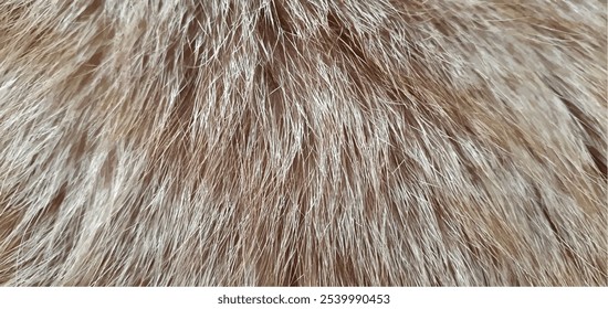 Soft brown cat fur texture. Natural texture of cat fur. Texture of a brown fur coat. Striped kaot wool. Natural animal fur. Fashion and design, interior design.