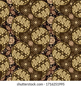 Soft brown color design for unique Central Java batik pattern design