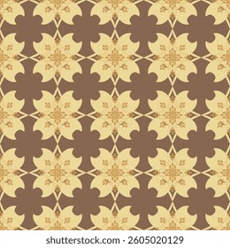 Soft brown ethnic pattern for fabric and background, seamless pattern.