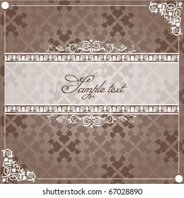Soft brown frame in vintage style