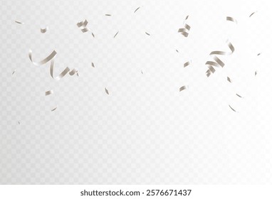 	
soft brown and gray confetti and ribbon streamers falling on a transparent background. blurred. Big and small,abstract frame,Vector. eps 10	
