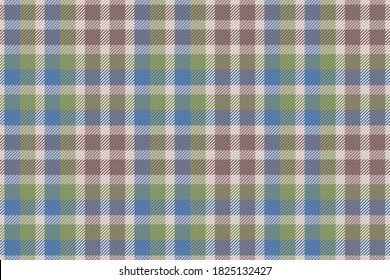 marrón suave con estampado de color verde y azul a cuadros, adorno tradicional de lona sin costura, textil de manteles, camisas, ropa, vestidos, ropa de cama, mantas