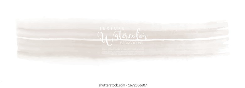 Soft brown watercolor label background. Abstract isolated stain artistic vector used as being an element in the decorative design of cards, cover or banner.