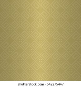 Soft brown, yellow beige geometric seamless pattern in carpet style.