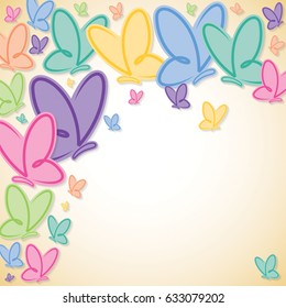 Soft butterfly background in vector format.