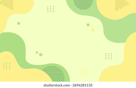 A soft and calming abstract background featuring organic shapes in pastel shades of yellow and green.
