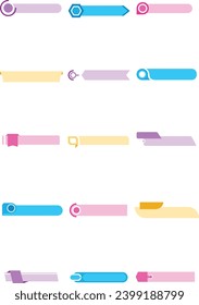 Soft Candy Color Infographic Label Elements Set