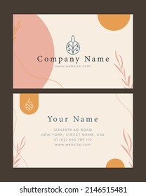 Soft card name boho design