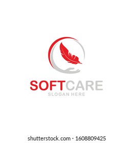 soft care logo vector inspiration