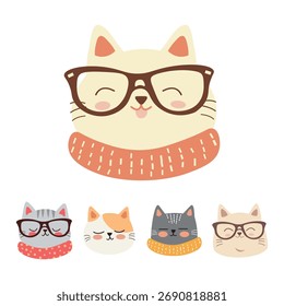 Soft Cat Face Happy Mood