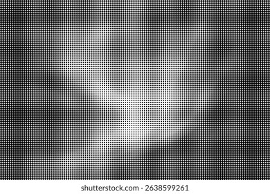 Soft Center Halftone Dot Vignette Pattern