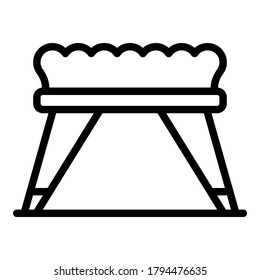 Soft chair dressing room icon. Outline soft chair dressing room vector icon for web design isolated on white background