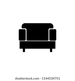 soft chair glyph icon. Element of furniture icon for mobile concept and web apps. This soft chair glyph icon can be used for web and mobile. Premium icon