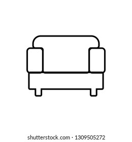 soft chair glyph icon. Element of Furniture for mobile concept and web apps icon. Thin line icon for website design and development, app development