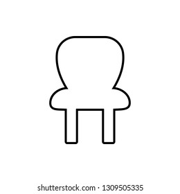 a soft chair glyph icon. Element of Furniture for mobile concept and web apps icon. Thin line icon for website design and development, app development