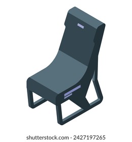 Soft chair icon isometric vector. Gamer furniture. Computer pc