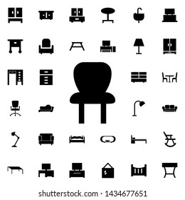 A soft chair icon. Universal set of furniture for website design and development, app development