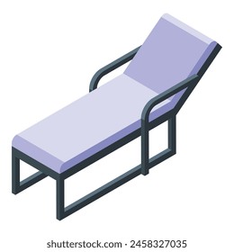 Soft Chaise Lounge Ikone isometrische Vektorgrafik. Möbelstil. Sanftes Design für zu Hause