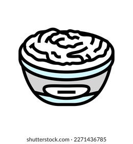 soft cheese food slice color icon vector. soft cheese food slice sign. isolated symbol illustration