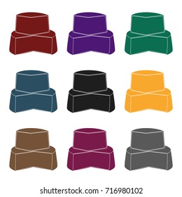 Soft cheese icon in black style isolated on white background. Milk product and sweet symbol stock vector illustration.