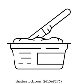 soft cheese line icon vector. soft cheese sign. isolated contour symbol black illustration