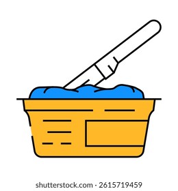 soft cheese line icon vector. soft cheese sign. isolated symbol illustration