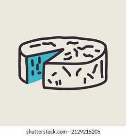 Soft Cheese With Mold Icon. Farm Animal Sign. Graph Symbol For Your Web Site Design, Logo, App, UI. Vector Illustration