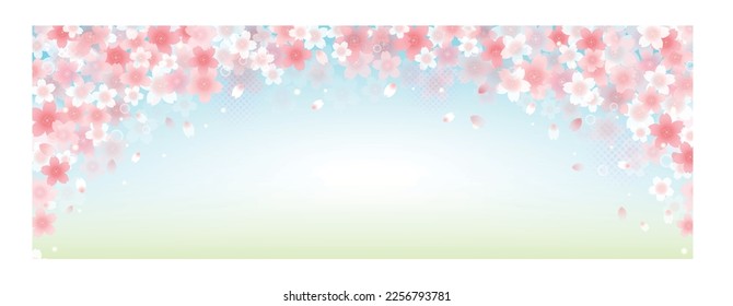 Soft cherry blossom frame design