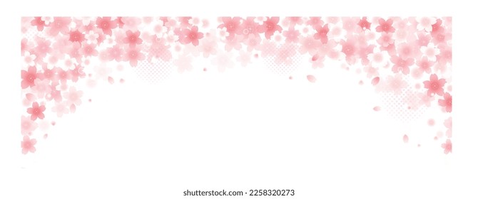 Diseño de marco de floración de cerezo suave