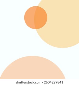 Soft circles of orange and beige blend together on a light background, forming an abstract design that conveys a sense of calm and contemporary style.