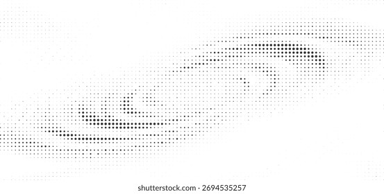 Soft Circular Halftone Gradient, Minimal Gray Dot Pattern, Elegant Abstract Swirl Design, Modern Digital Texture Background, Smooth Flow Illustration, Futuristic Monochrome Wave Art Composition