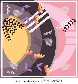 Soft and clean design for hijab printing, scarf, textile and moslem fashion.