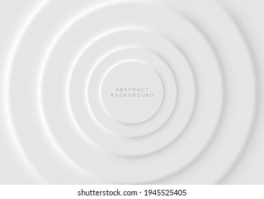 Soft, clear and simple futuristic design of circle shape elements. Minimalistic white background.