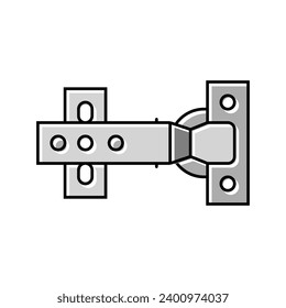 vector de color de ajuste de mobiliario de hardware de cierre suave. señal de ajuste de mobiliario de hardware de cierre suave. ilustración de símbolo aislado