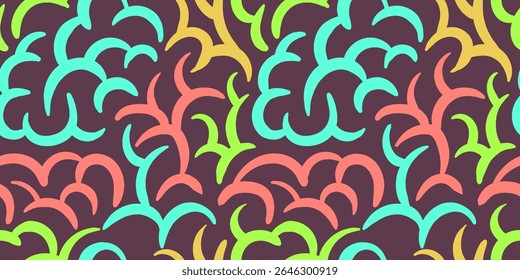 Soft Cloud Like Abstract Doodle Background