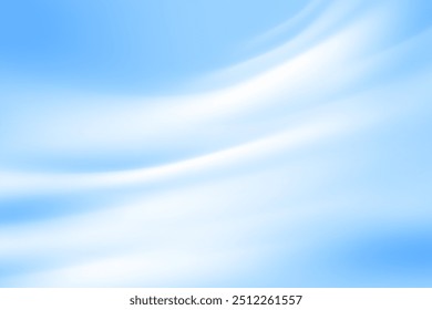 Soft clouds on a blue background. Beautiful sky in summer day time. Soft gradient mesh